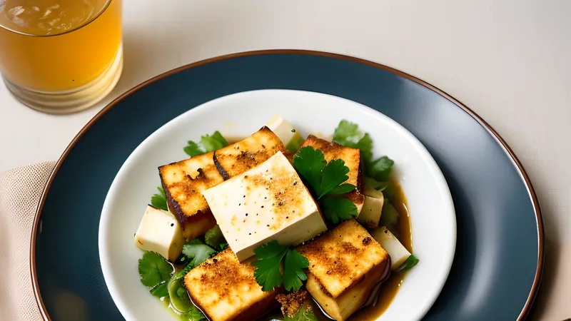 Crisp fried tofu cubes in warm dashi broth topped with grated daikon and spring onion