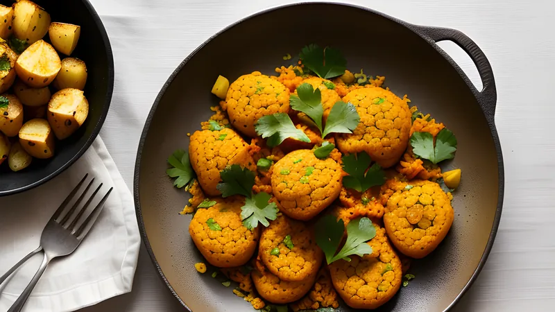 Aloo Gobi with Charred Cauliflower and Amchur