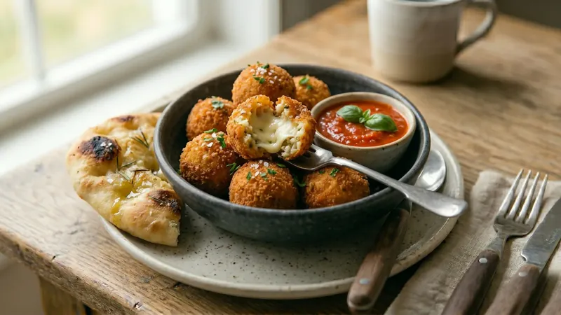 Arancini with a Molten Mozzarella Centre