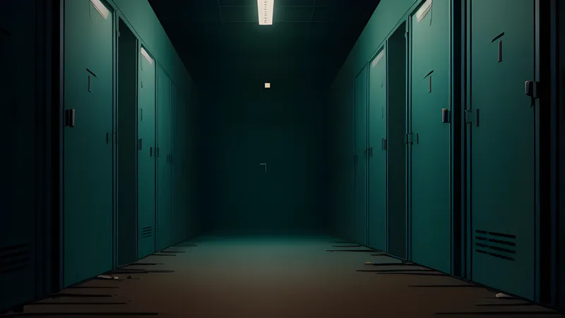 A single glowing key opening a wall of many small doors in a dark server room