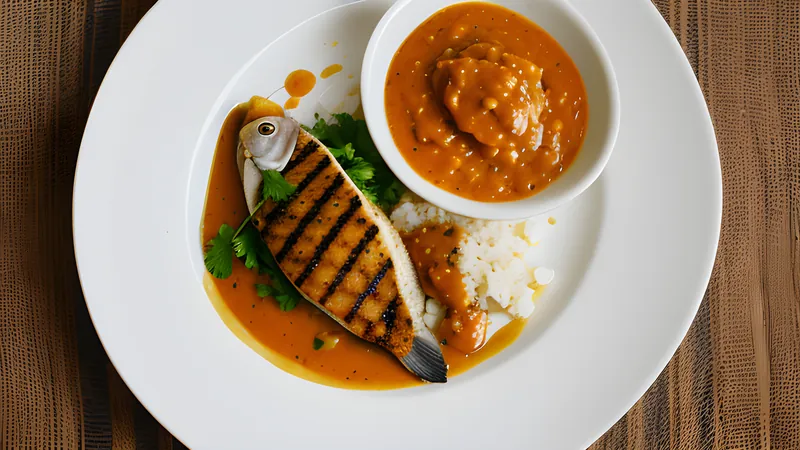 Banku and tilapia, smooth fermented maize balls with grilled whole tilapia and pepper sauce