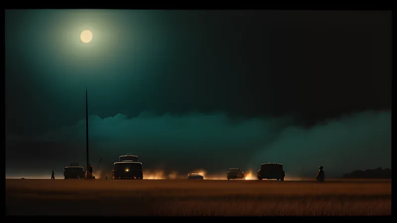 A ramshackle fleet gathering over a farm planet, styled as a repertory cinema poster