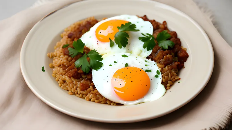 A smooth barley dough dome on a platter, ringed with tender lamb, boiled eggs and red tomato sauce