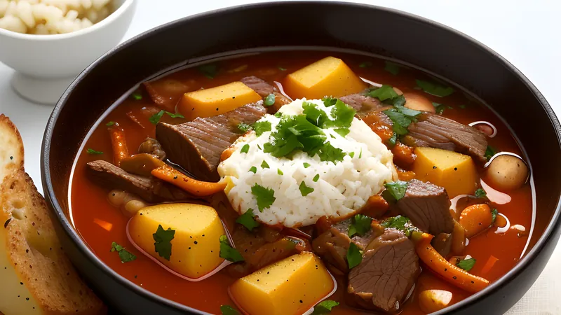 Beef Goulash with Smoked Paprika and Charred Peppers