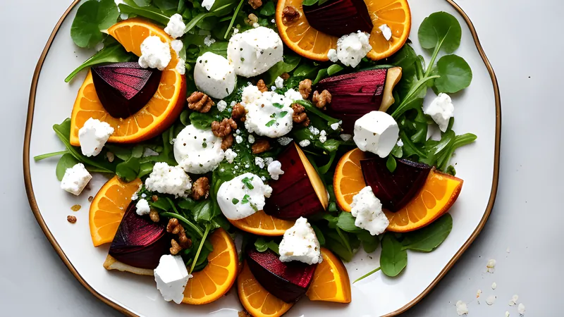 Beetroot, Goat's Cheese and Candied Walnut