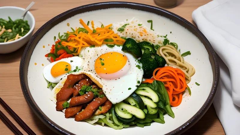 Bibimbap with Crisp Rice Crust and Gochujang Butter