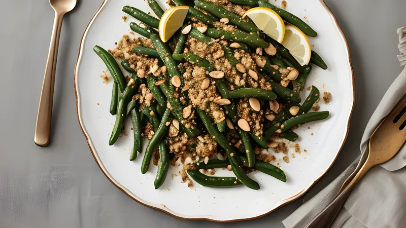 Blistered Green Beans with Garlic and Almond