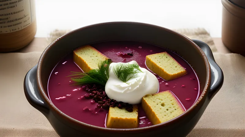 Borscht with Fire-Roasted Beetroot and Dill