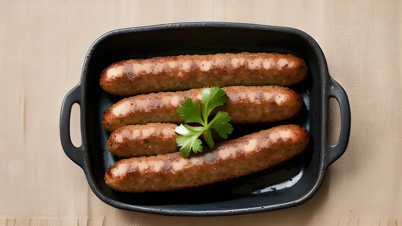 Cajun boudin sausage links steaming on a wooden board