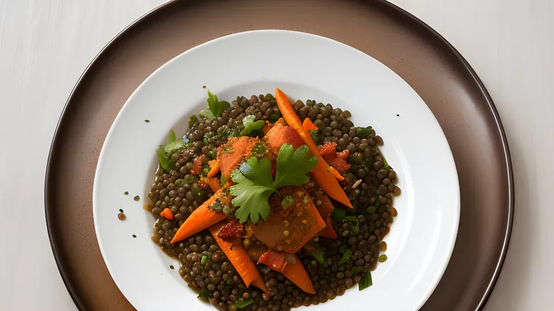 Braised Puy Lentils with Bacon and Bay