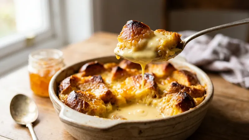 Brioche Bread and Butter Pudding with Marmalade