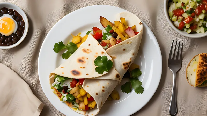 Breakfast Burrito with Crispy Potato and Chipotle