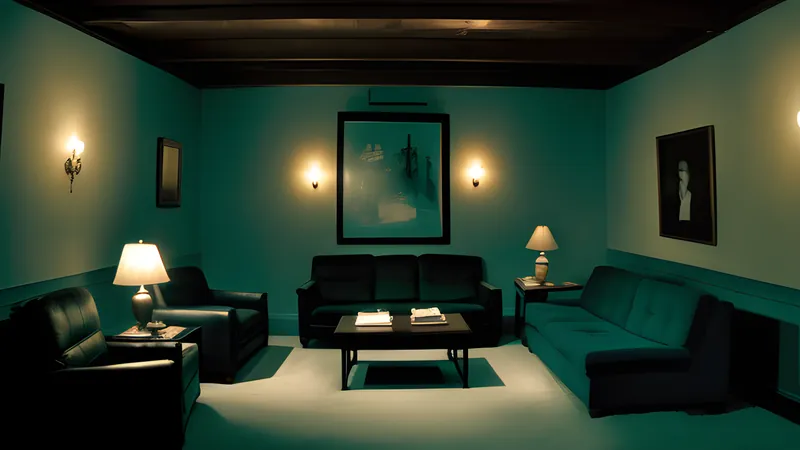 A Beverly Hills drawing room where the furniture and the guests are melting into one another