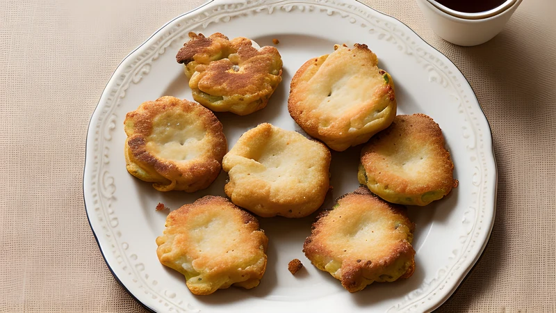 A pile of thin, blistered bugnes dusted with icing sugar on parchment