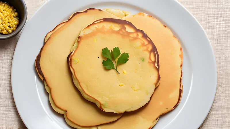 Golden cachapa corn pancakes folded around melting white cheese on a griddle
