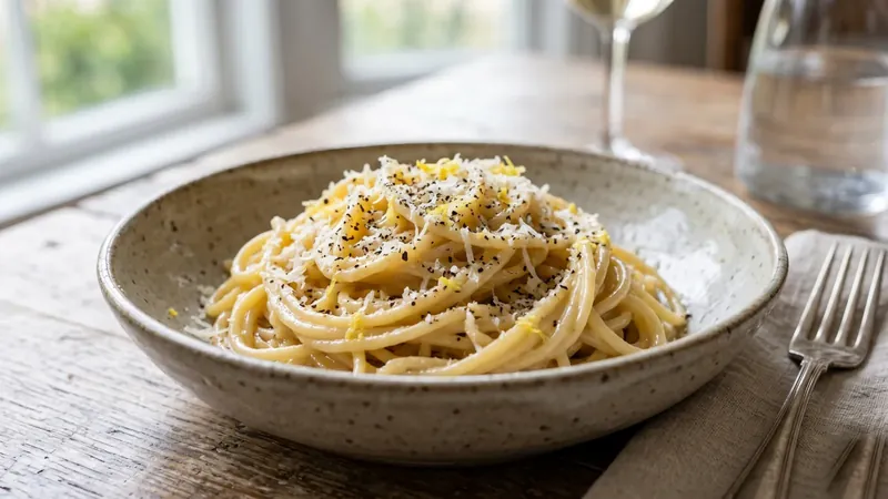 Cacio e Pepe with Toasted Pepper and a Whisper of Lemon