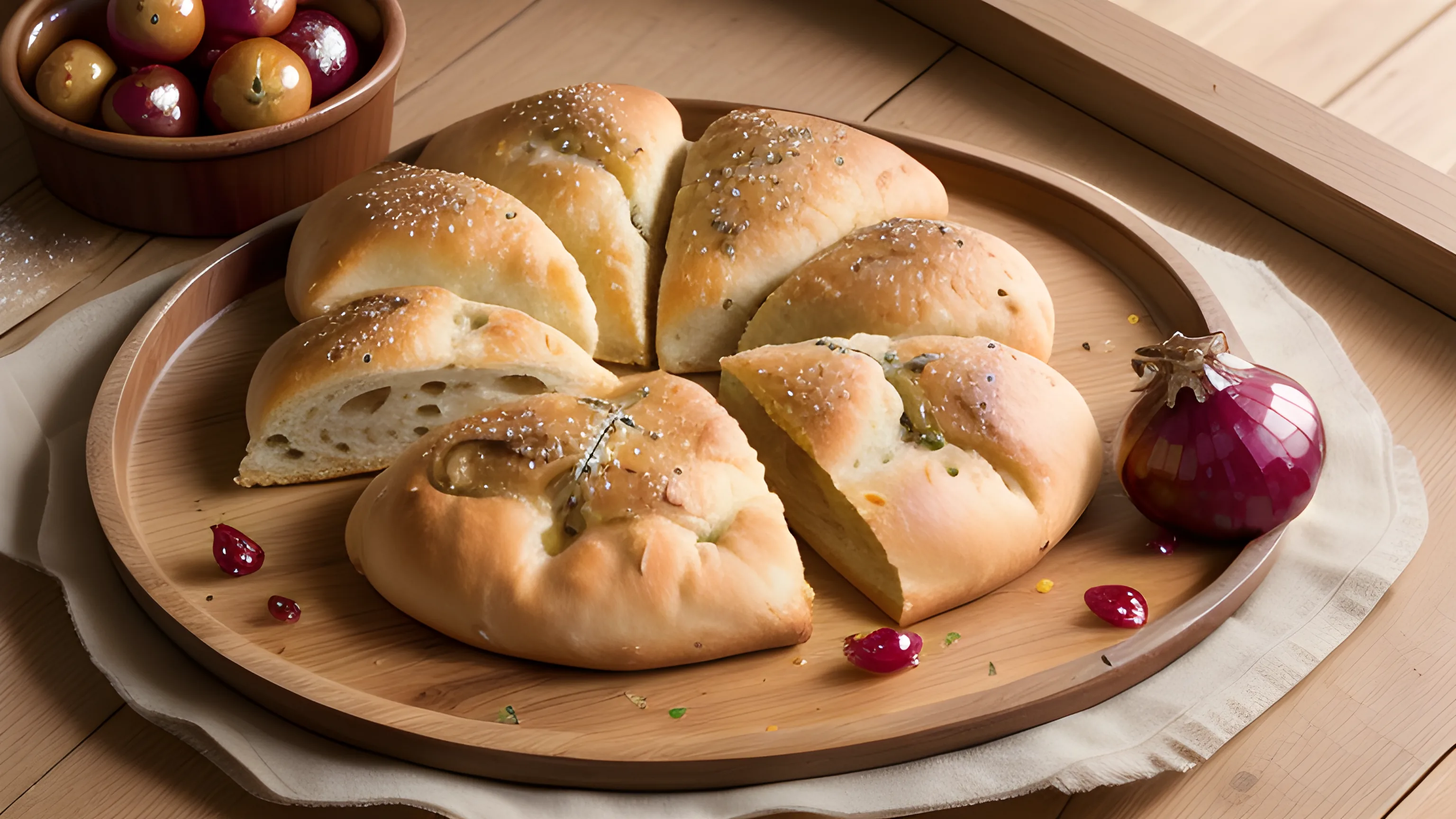 Featured image for Focaccia with Caramelised Onion, Thyme, and Flaky Salt