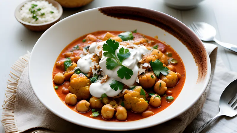 Cauliflower and Chickpea Curry with Coconut
