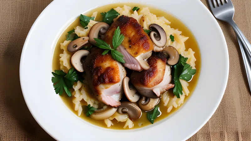 Chicken Chasseur with Mushroom and Tarragon