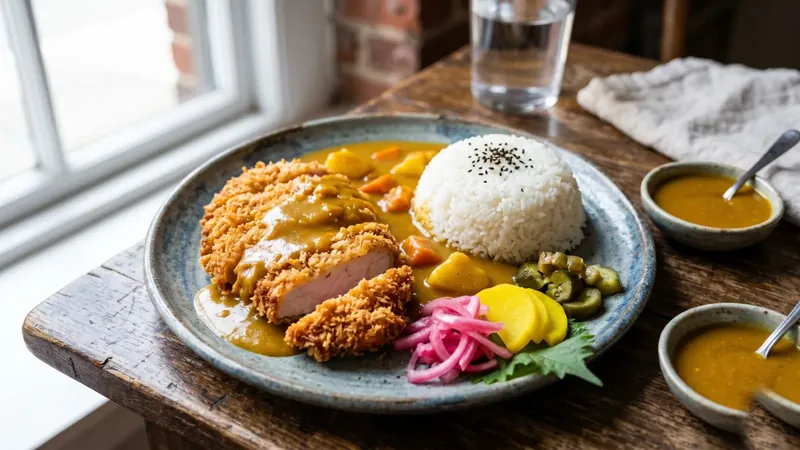 Chicken Katsu Curry with a Quick Fruity Sauce
