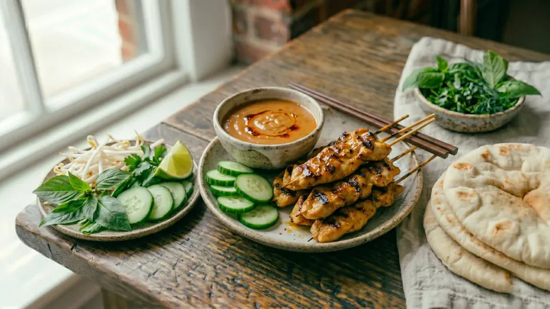 Chicken Satay with Peanut Sauce