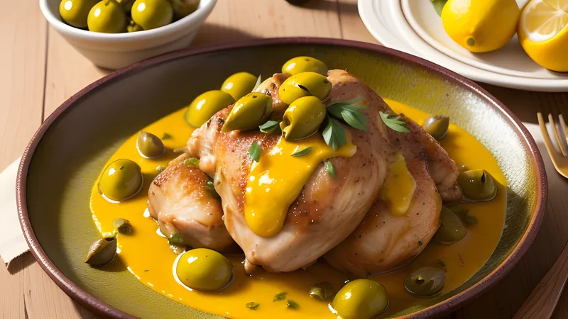 One-Pan Chicken Thighs with Preserved Lemon and Olives