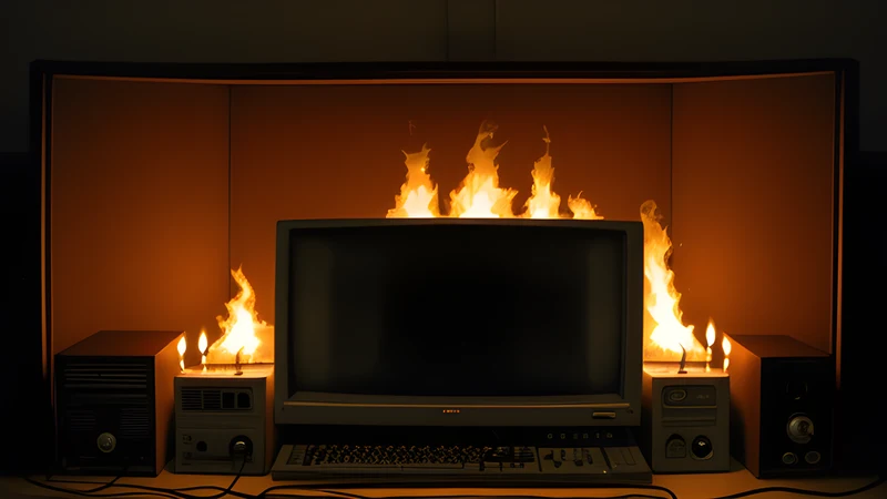 Three oscillator traces burning like three candles in a dark room, amber phosphor bloom
