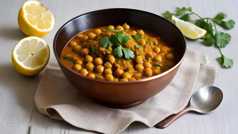Chole Bhature with Fluffy Fried Bread