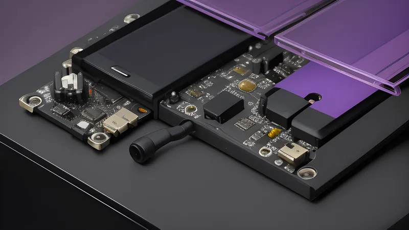An invented phone back panel with visible screw accents and a snap-on modular attachment lifting away