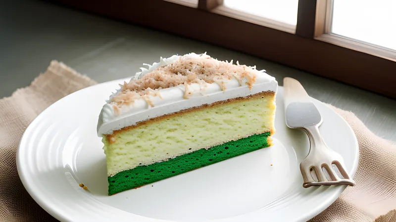 Coconut Pandan Chiffon Cake