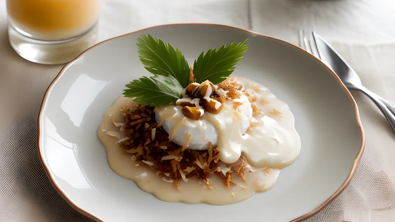 Coconut Sago Pudding with Palm Sugar