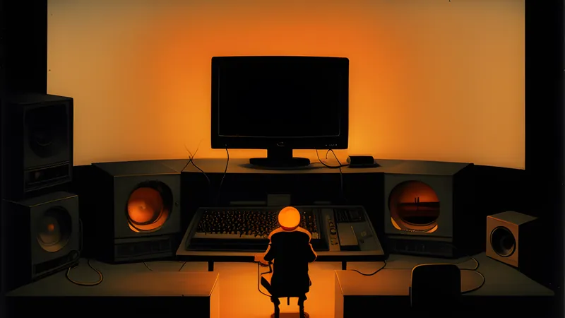 A single soldier funnelled up a battlefield corridor under crossfire, rendered in amber CRT glow