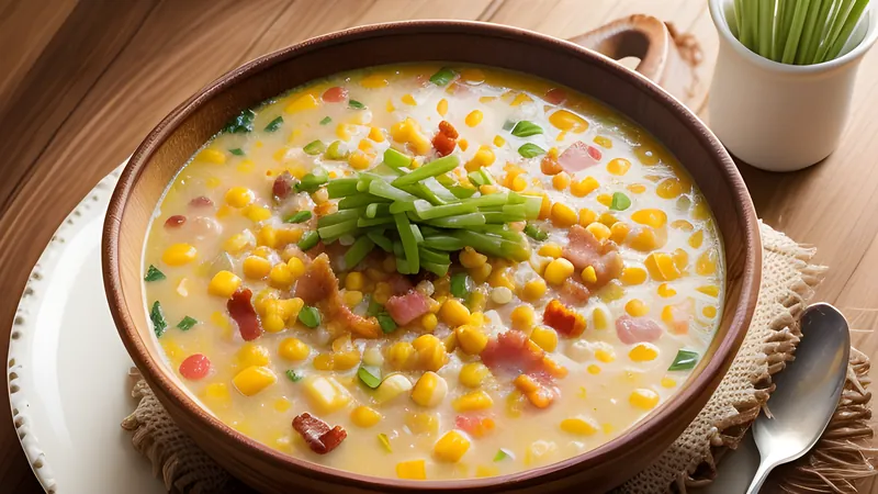 Corn Chowder with Bacon and Chive