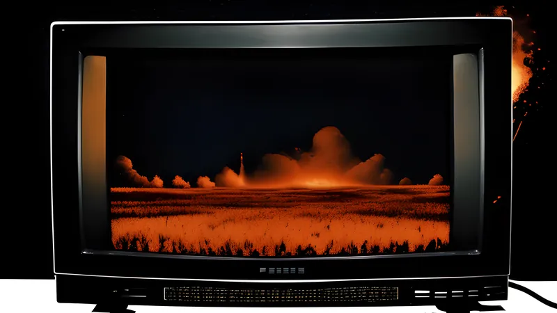A bouncing ink-splattered cartoon landscape with looping rubber-hose clouds