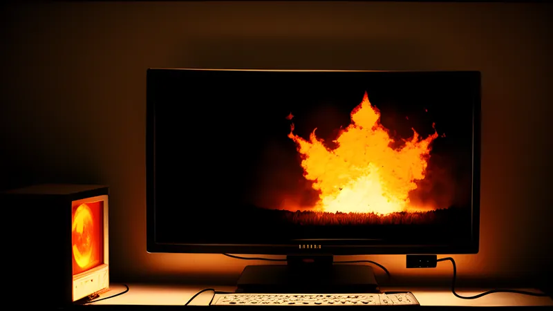A painterly amber banner dissolving into scanlines on a dark CRT, phosphor bloom over a faint territory map