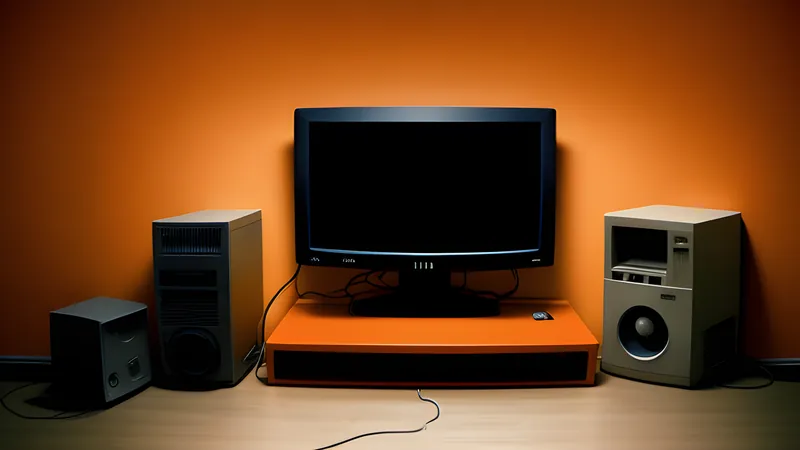 Bright sporting-event icons glowing amber against a CRT screen like an Olympic scoreboard