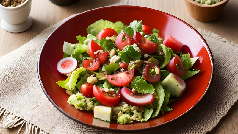 Fattoush with Sumac and Crisped Pitta