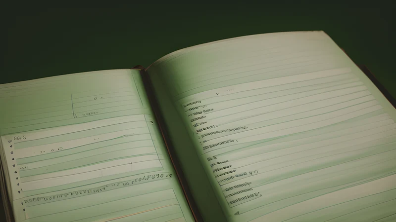 A ledger book whose columns rise into a luminous landscape of cashflow