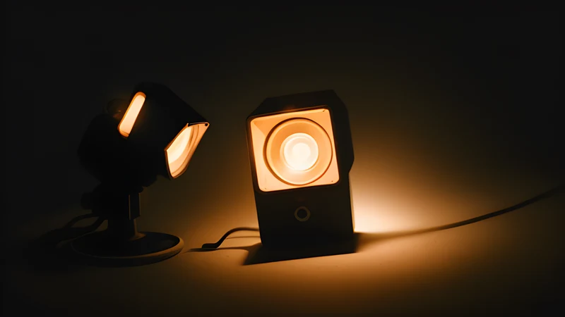A security camera feed where one moving shape is picked out by a glowing box