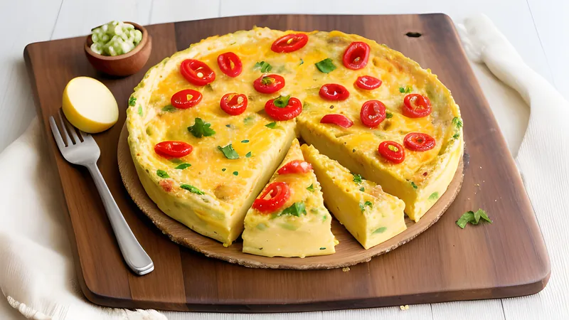 Frittata with Potato, Chorizo and Roasted Pepper