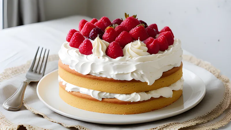 Génoise with Raspberry and Chantilly