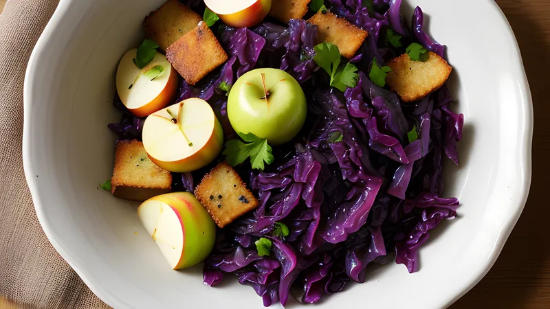 German Rotkohl: Braised Red Cabbage with Apple and Clove