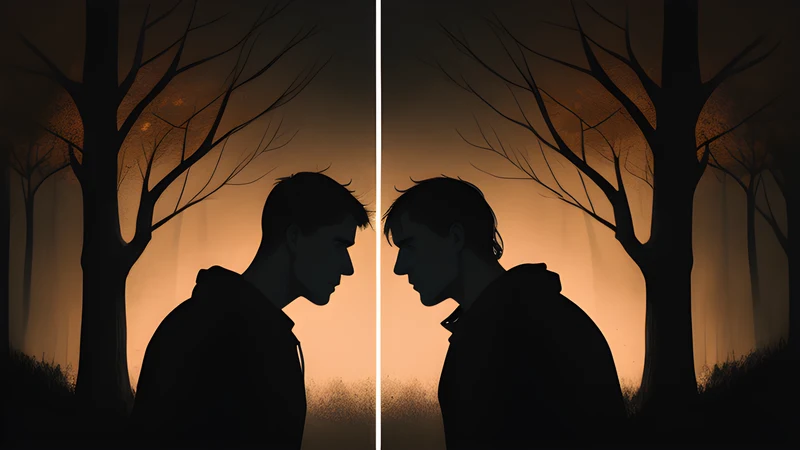 Two identical glowing forges side by side with commit trees diverging above them