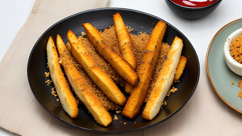 Halloumi Fries with Hot Honey