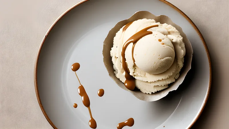 Halva Ice Cream with a Tahini Swirl