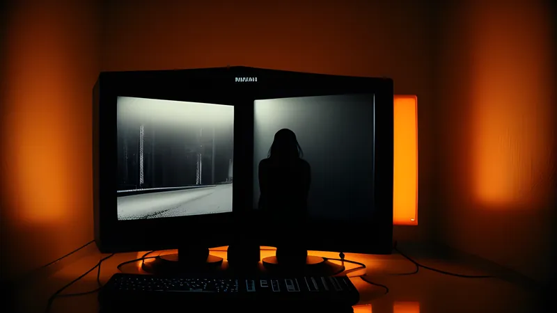 Two overlapping diagonal cubes casting a single shared shadow in warm amber CRT light