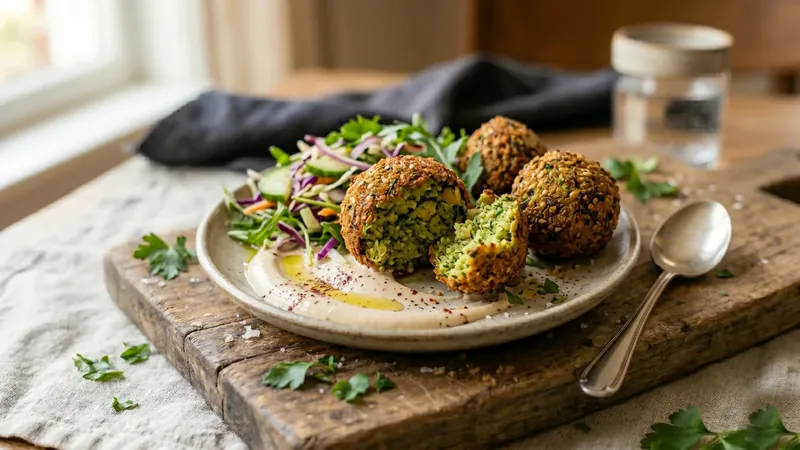 Herby Falafel with Tahini Sauce