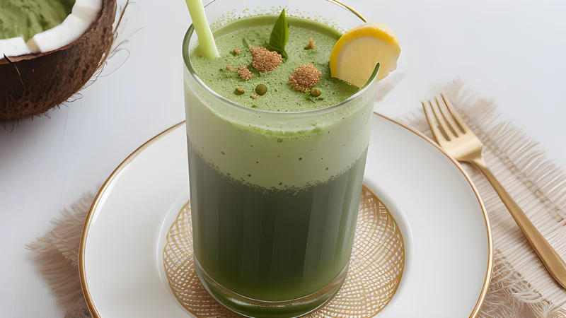 Iced Matcha with Coconut