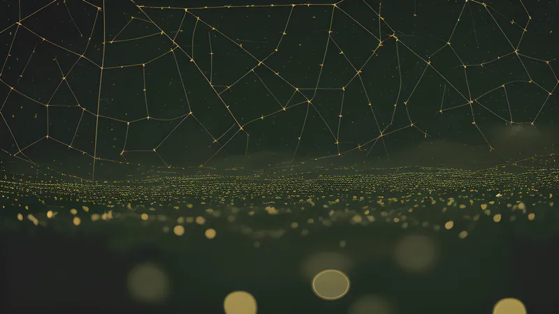 Thousands of small photographs sorting themselves into constellations of light, editorial illustration in soft blue