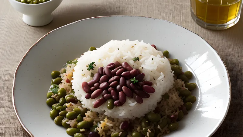 Jamaican Rice and Peas with Scotch Bonnet and Thyme